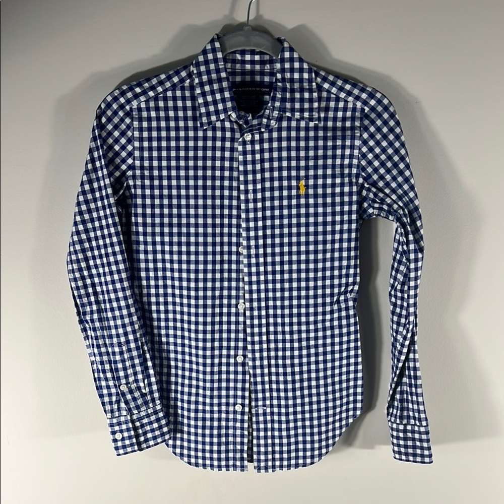 Polo by Ralph Lauren Blue Gingham Button-Down Shirt SMALL